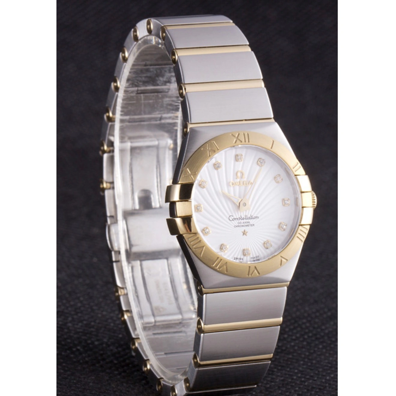 1013 Omega Constellation Gold Bezel Two Tone Band som95 621475